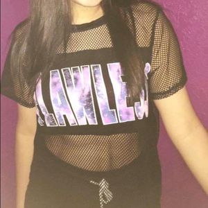 Fishnet “FLAWLESS” Galaxy shirt